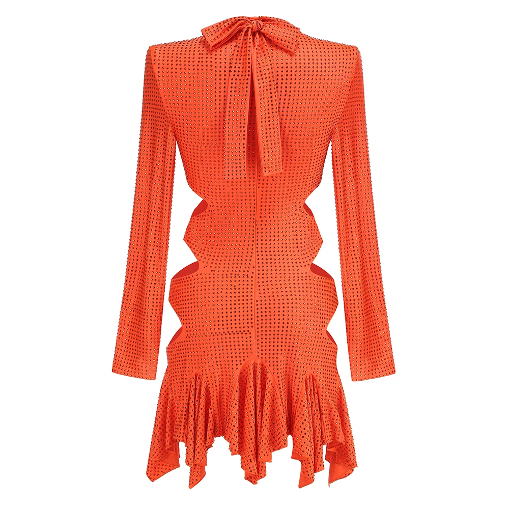 knee length dresses for ladies Wrap Neck Halter Shift Mini Dress Sewing Pattern main image 0