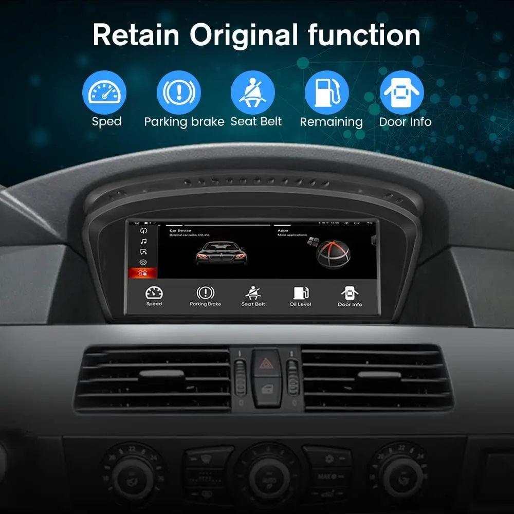 8.8" Android 14 Autoradio DAB+ Navi BMW 3er E90 E91 E93 E92 5er