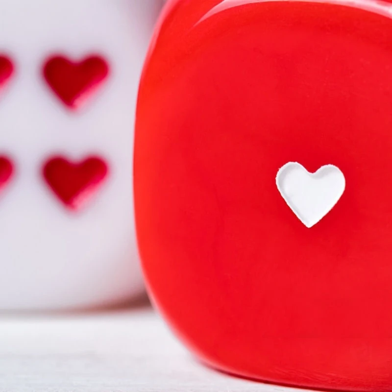 N0HA Classroom Colorful Dices Heart-shape Counting Board Game Toy Dices Party Tool
