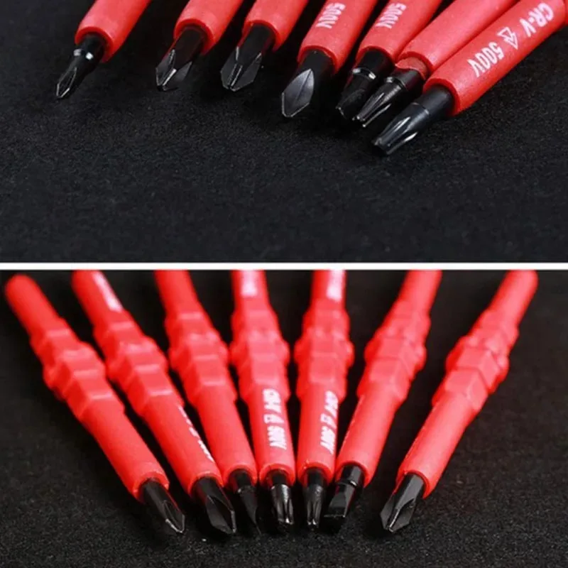 Electrician Repair Tools Kit 13pcs 1000V Changeable Insulated Screwdrivers Set with Magnetic Slotted Bits