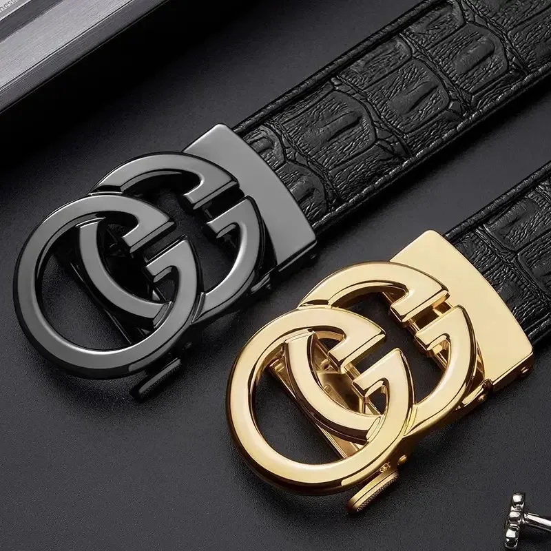 Men belt Genuine Leather Belt Metal Alloy Automatic Buckle Brand Luxury Design Waist Belts for Men Strap Male BEST SELLERS Men belt Genuine Leather Belt Metal Alloy Automatic Buckle Brand Luxury Design Waist Belts for Men Strap Male BEST SELLERS