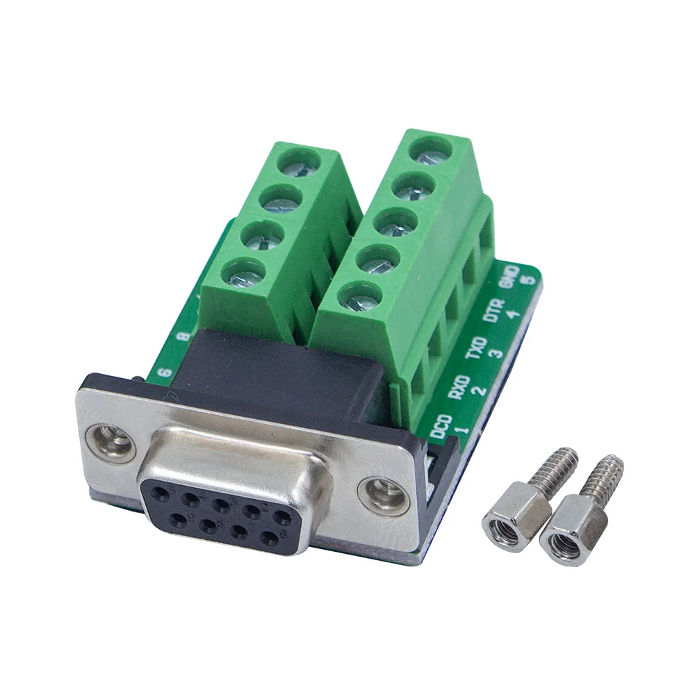 

2pcs/pack DB9 COM RS232 transfer-free Signals terminals Male Female connector D sub screw 9Pin
