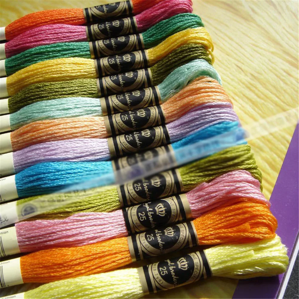 Cross Stitch Floss Cotton Cross stitch Floss Embroidery thread Cross Stitch Embroidery Hand Knitting Sewing Weaving 8m 447 color