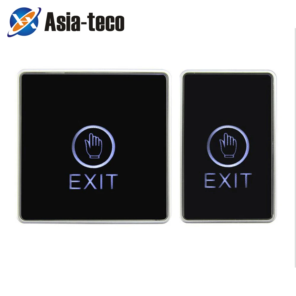 

86*86mm Backlight Push Touch Exit Button Infrared Contactless Door Release Switch for access Control System With LED Indicator