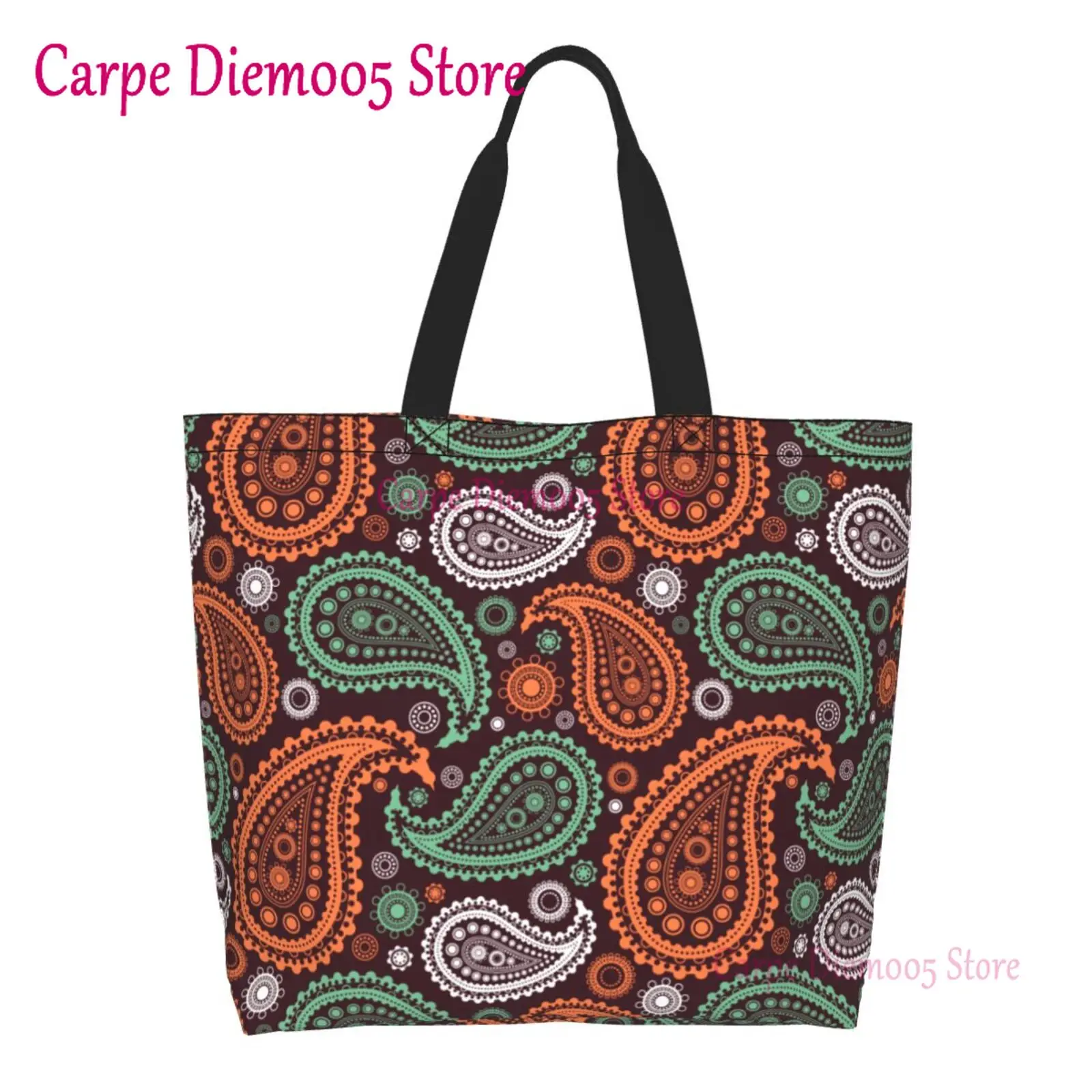 Black And White Paisley Chicano Bandana Style Large Capacity