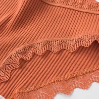 4 pièces culottes de bikini à bordure ondulée en dentelle, culottes intimes élastiques confortables et respirantes, lingerie et sous-vêtements pour femmes 4