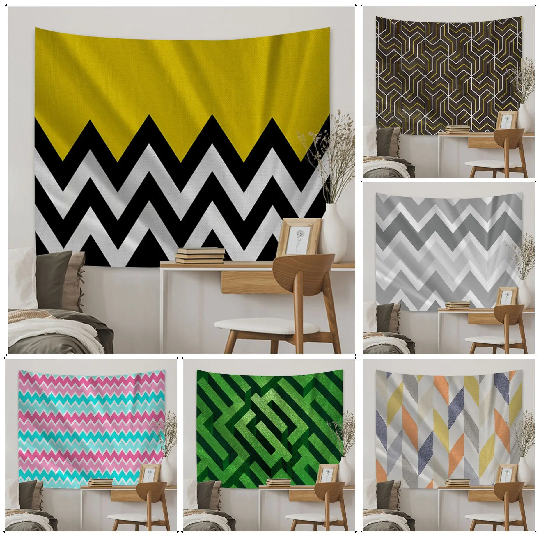 

Vintage Lattice Wall Tapestry Bohemian Wall Tapestries Mandala Kawaii Room Decor