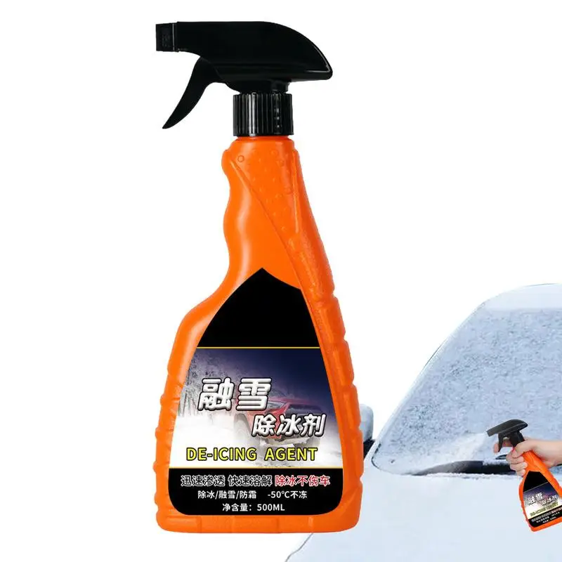 

De-Icer For Car 500ml Snow Melting Defrost Deicer Spray Snow Melting Deicer De-icer Windshield Trigger Spray Car Glass Deicer