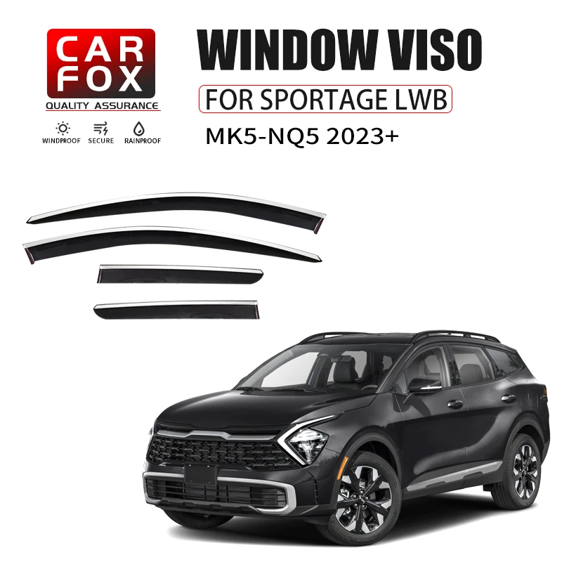 

For Sportage KX5 JE KM SL QL NQ5 2004-2023 Plastic Window Visor Vent Shades Sun Rain Deflector Guard For Sportage KX5 JE KM SL