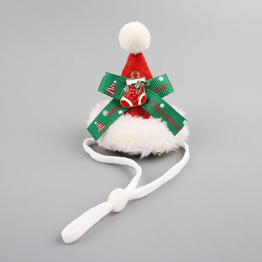 1pcs new product adjustable comfortable color pet funny photo decoration cat Christmas hat