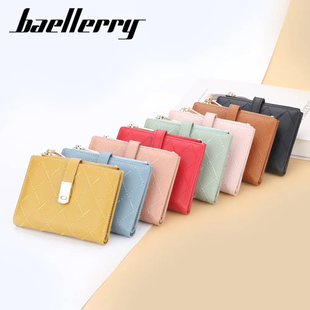 Baellerry 2022 New Women's Short Wallet Korean Embroidered Buckle