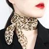 Fashion Leopard Print Square Silk Scarf 60x60cm Summer Thin Chiffon Shade Sunscreen Scarves Neck Guard Woman's Shawl V18 3