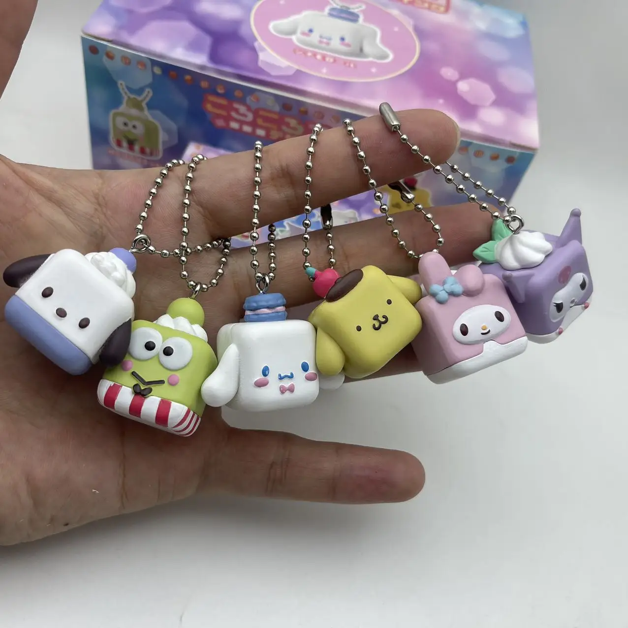 Kuromi Pochacco Cinnamoroll Block Anhänger Serie Blind Box Kawai Engel Anime Action Figur Kind Trendy Spielzeug Geburtstag Geschenke – Detail 2