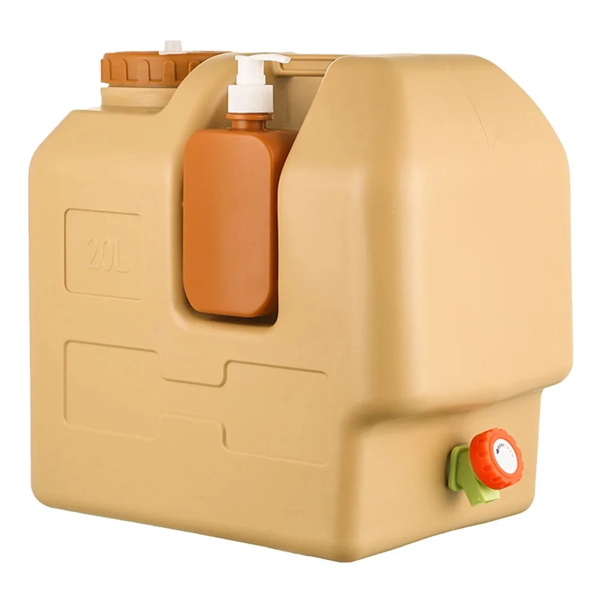 Portable Water Jug 20L Portable Camping Water Jug Spigot Soap Dispenser Water Tank BPA Free Storage Tank Outdoor Camping Car
