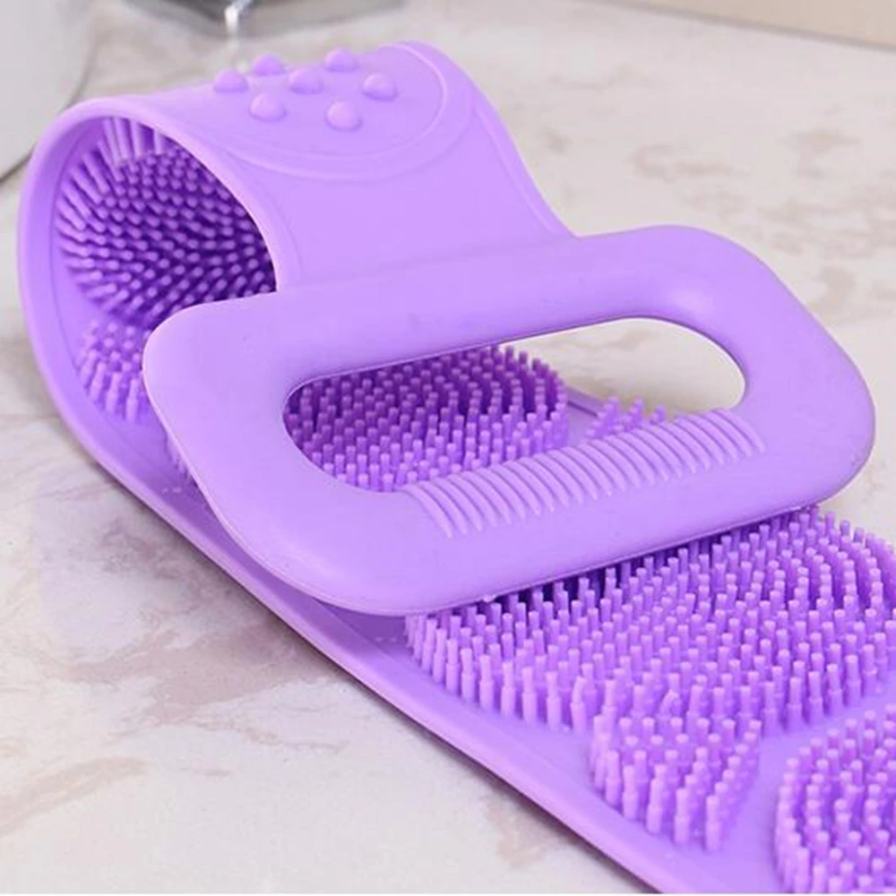 Body Sponge Silicone Brushes Bath Towels Body Scrubber Rubbing Back Peeling Massage Shower Extended Scrubber Skin Clean Brushes