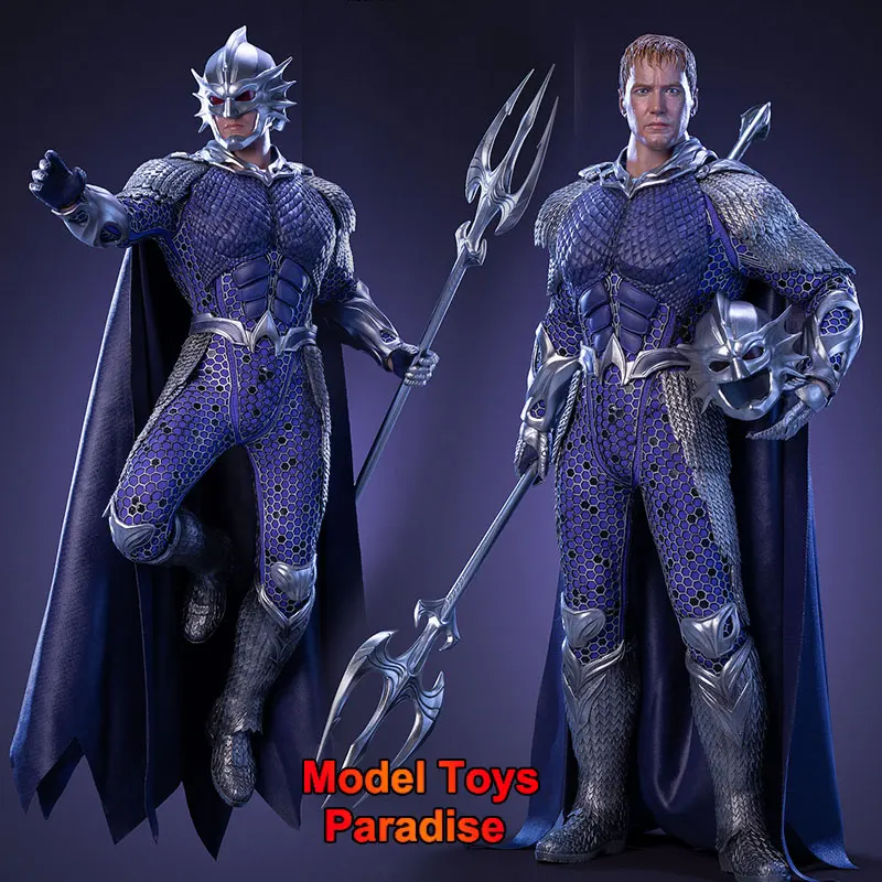 

Art Figures AF-027 1/6 Men Soldier Aquaman Silver Armor Battle Clothes With Trident Full Set 12inch Action Figure Toys Gifts