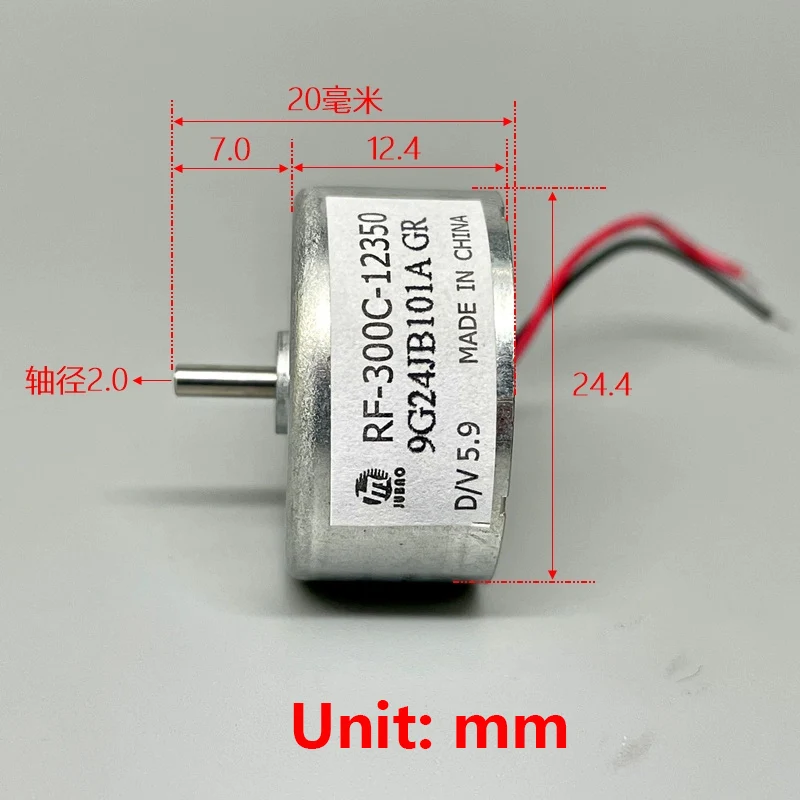 Oryginalny 3V- 6V 5.9VDC MABUCHI RF-300FA-12350 24mm 300 okrągły silnik do samochodu AV CD odtwarzacz DVD