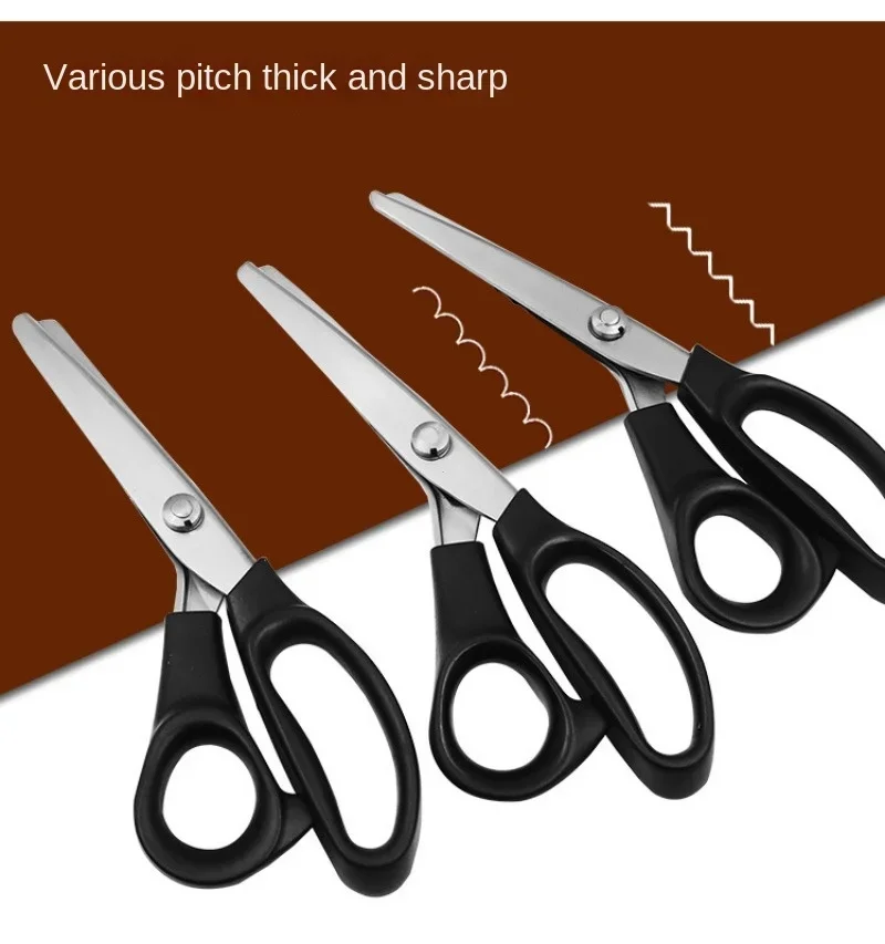 Description Picture 3 of itemStainless Steel Pinking Scissors Triangle Teeth Lace Cloth Crafts Dressmaking Zig Zag Cut Tailor's Scissors Sewing Shears