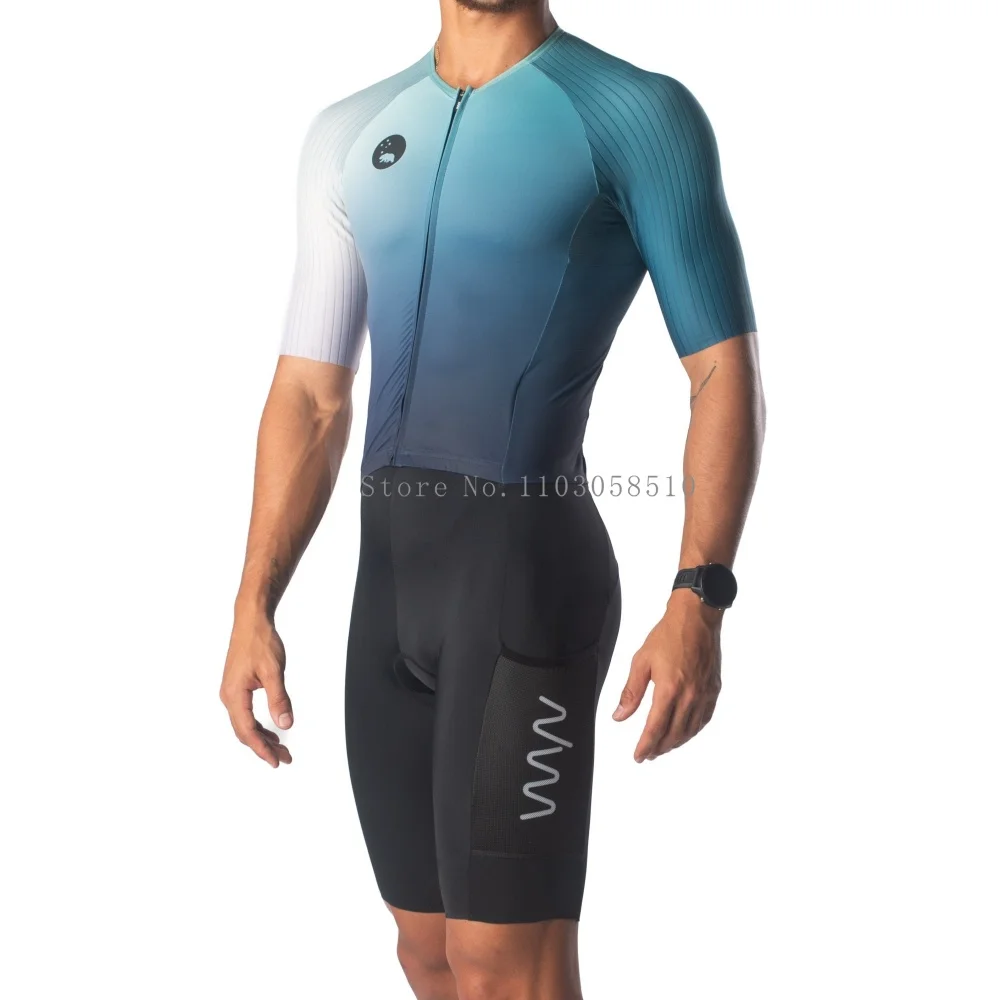 Cycling Suit Wyn Republic Triathlon Suit Men Cycling Short Sleeve Quick Dry Jumpsuit Trisuit skinsuit Bicycle Equipment Mono Ciclismo Hombre