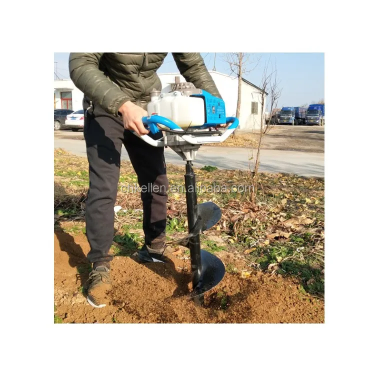 Easy operation high efficiency hand digging machine tree planting 6 manual hand earth auger fence post hole drill soil digger garden hole digging borer spiral drill bit for planting