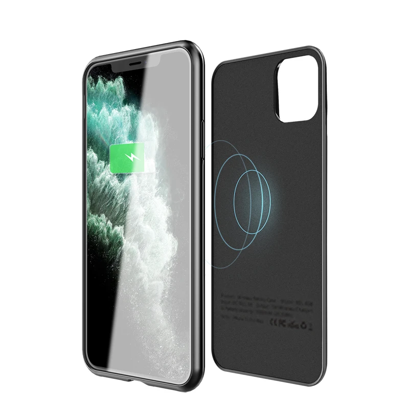 2 in 1 Wireless Charging Battery Case For iPhone 11/11 Pro/11 Pro Max Power Bank Case with Soft Edge Cover