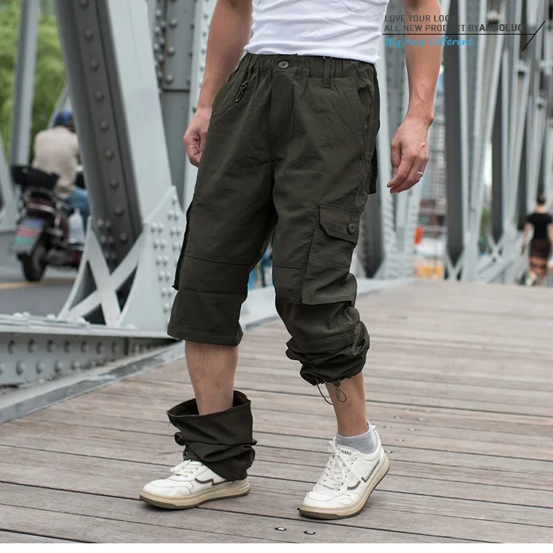 

Detachable loose-fitting ankle nine division work pants trend with all-color sports pants with all-color