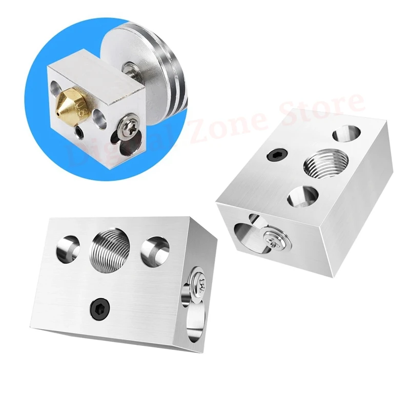 

2Pcs Sprite Extruder Pro Heating Block High Temperature Aluminum Heater Block for Ender 3 S1 CR-10 Smart Pro 3D Printer Parts