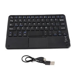 UltraSlim Mini Wireless Bluetooth Keyboard with Touchpad (Black)