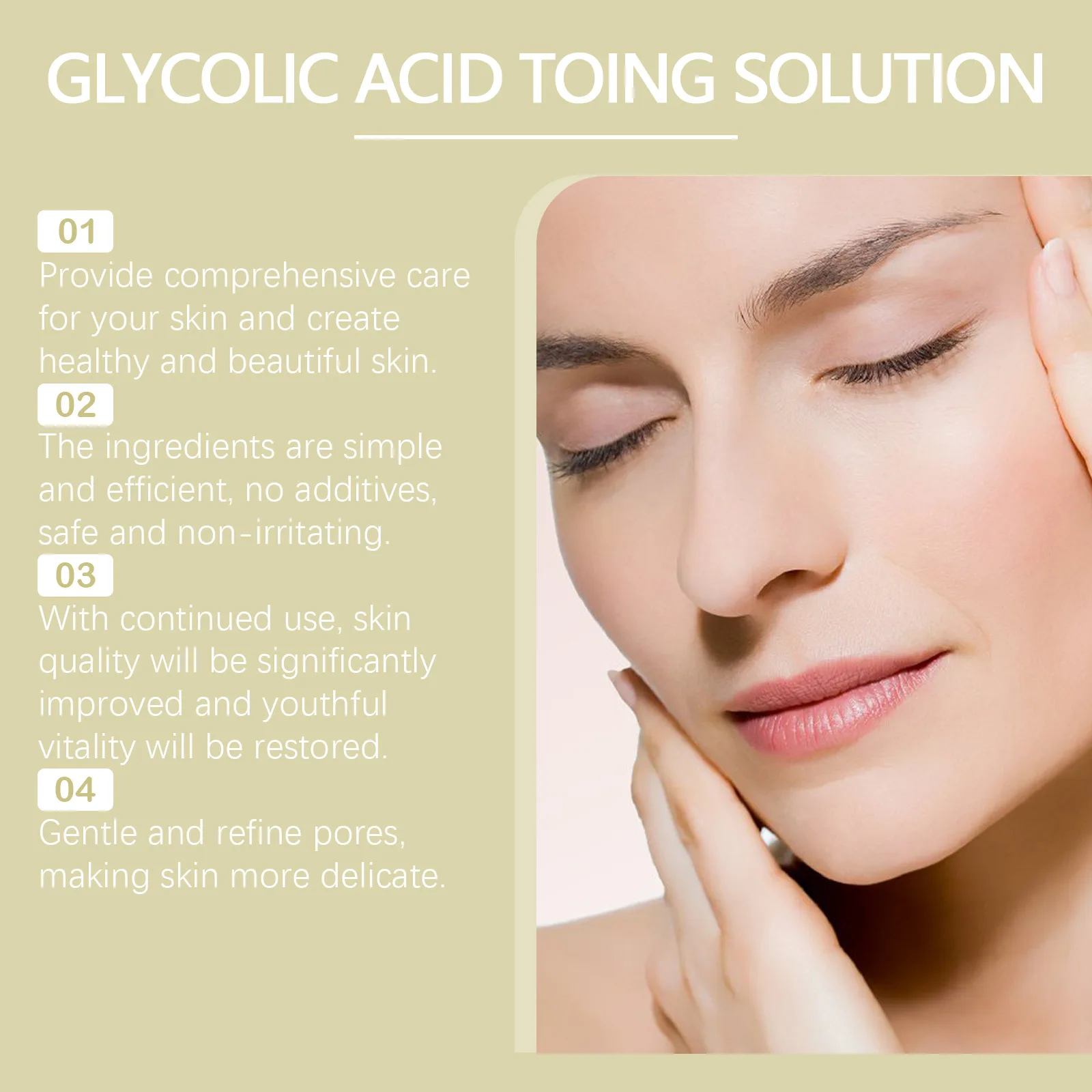 7% Glycolic Acid Toner Cleansing Skin Acne Moisturizing Hydrating Refreshing Eliminating Acne Marks Delicate Skin Rejuvenation 5