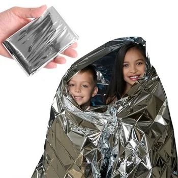 Emergent Blanket Mylar Thermal Outdoor Survive First Aid Kit