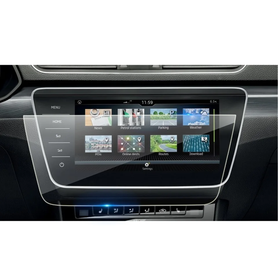 RUIYA Pellicola Protettiva In Vetro Temperato 9H Per Skoda Superb Business Columbus 9,2'' (2017-2023) - Antigraffio E Trasparente