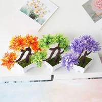 Simulated Plant Tree Bonsai Artificial Plastic Plants Flowers Potted Indoor Hotel Table Decoration Garden Arrangement Ornaments 2