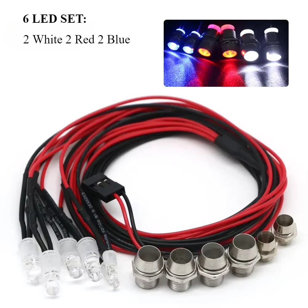 Kit Luci LED Per Auto RC 1:10 LSG 2W2R4A-5: Fari Anteriori E Posteriori Per Crawler, Truck, Buggy - Foto 3