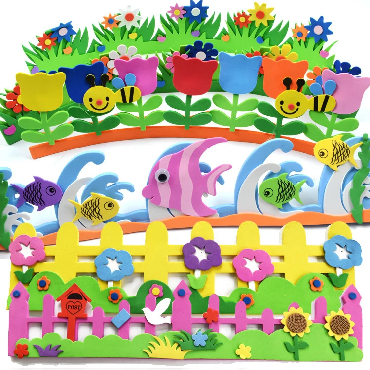 

[LULU101]Felt Trees Craft pokok 3D Wall Decoration Kindergarten Home School Office decorative wall stickers kid's background