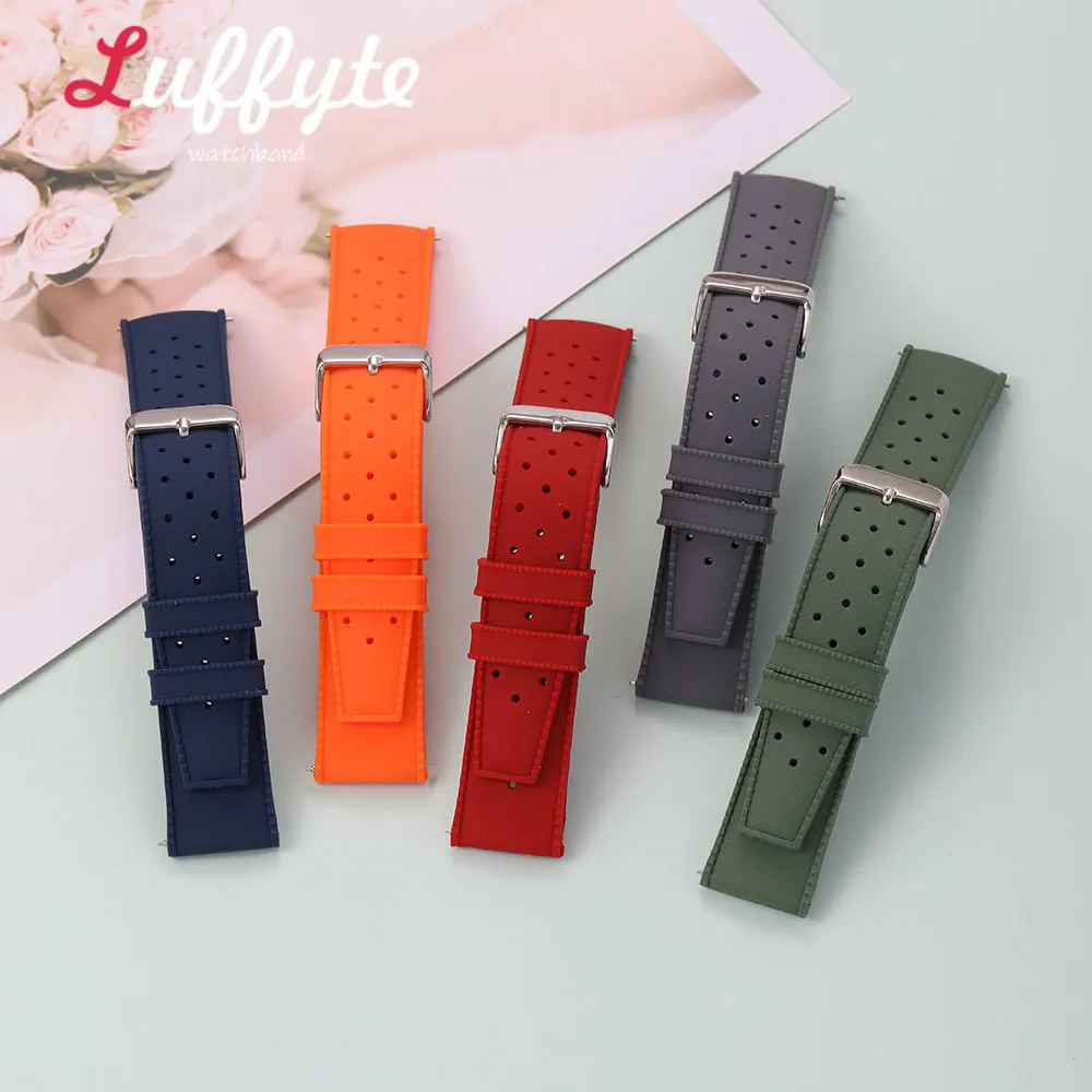 Universal Waterproof Silicone Watch Strap - Quick Release Replacement Band