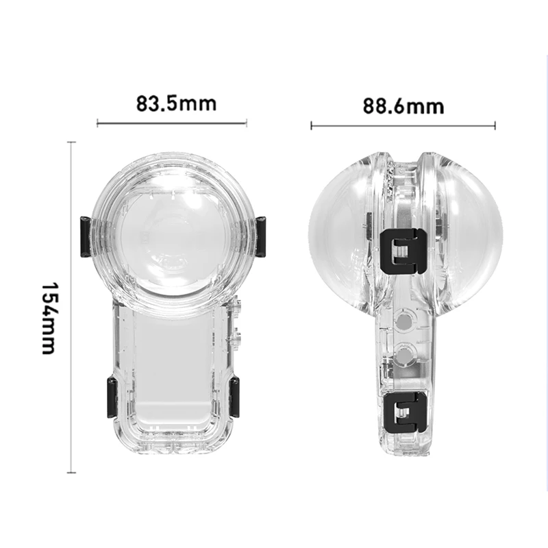 60M Wasserdicht Für Insta360 X5 Unsichtbare Tauchen Fall Gehäuse Fall Unterwasser Schutzhülle Abdeckung Panorama Kamera Zubehör – Detail 15