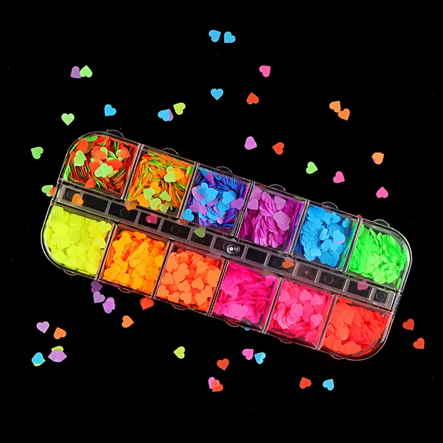 Holographic Butterfly  Heart Multi Shape  Laser Symphony Butterfly Sequins 3D Colorful Sequins Manicure  Nail Art Decoration MJLP-032