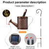 Solar-powered Watering Can With Lights, Solar Garden Light Kettle Outdoor Decor Waterproof For Patio Tent Lawn Christmas Decor 6