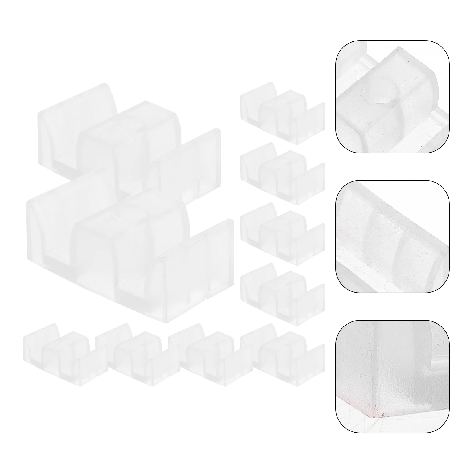 

10 Pcs Mat Bumper Glass Pulley Replacement Parts Plastic