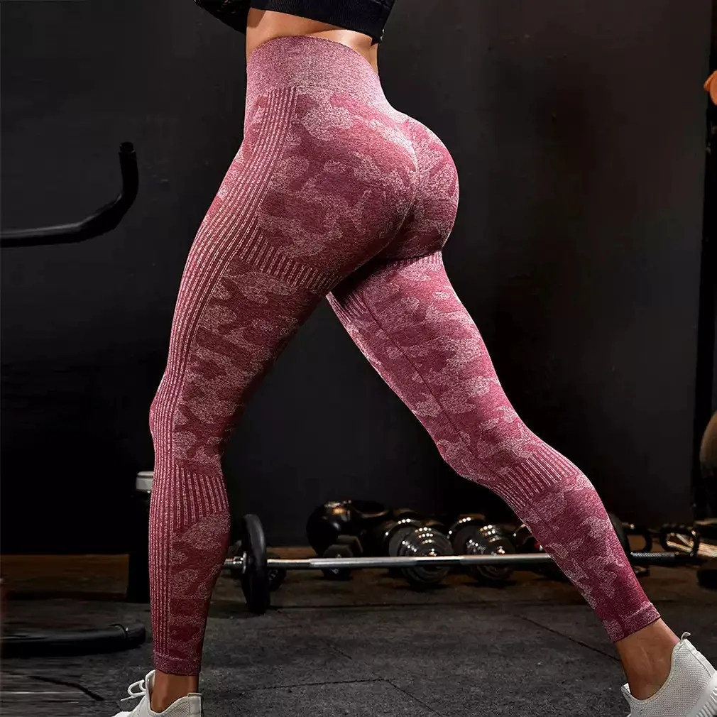 

Sport High Waist Print Leggings Women Fitness Yogo Camouflage Leggings Seamless Stretch Butt Lift Running Gym Pants