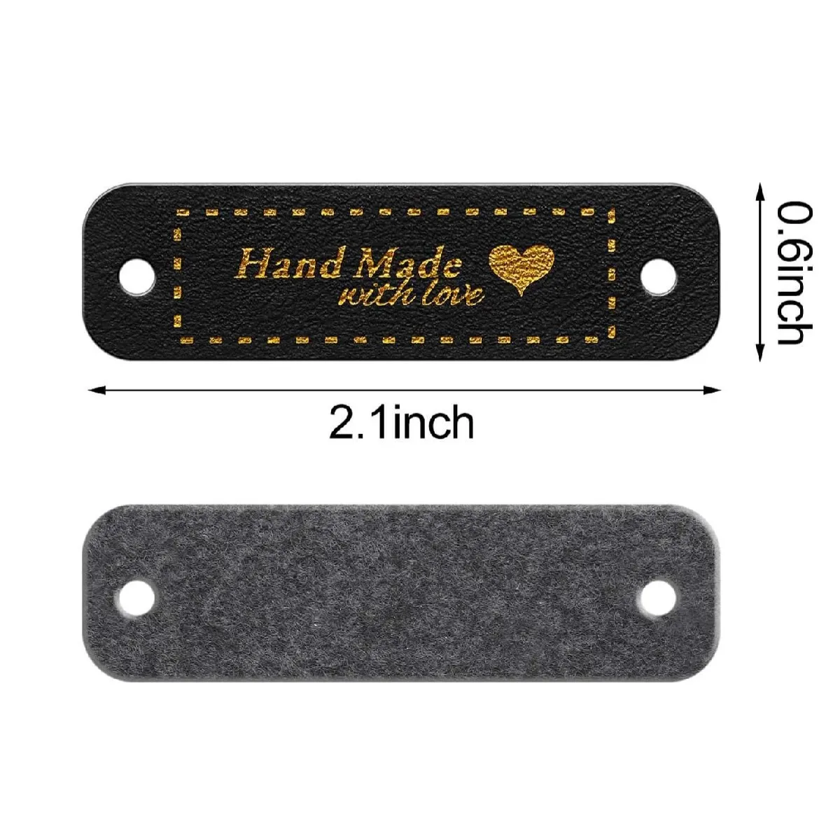 30pcs 하트 패턴 PU 가죽 라벨 의류용 수제 태그 뜨개질을위한 사랑 라벨 DIY 봉제 공예 의류 장식