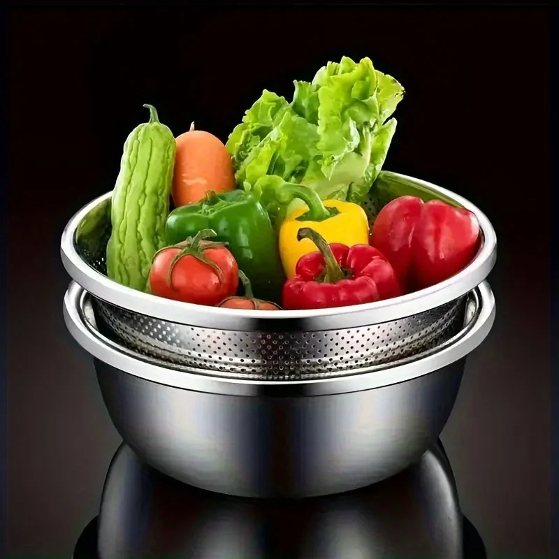 Stainless Steel Colander Set Image 2
