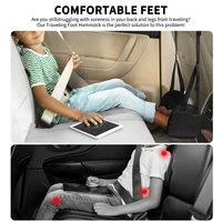 Newest Airplane Foot Hammock Airline Foot Rest With Removable Pad Adjustable Strap Foot Hammock With Menory Foam For Travel 4