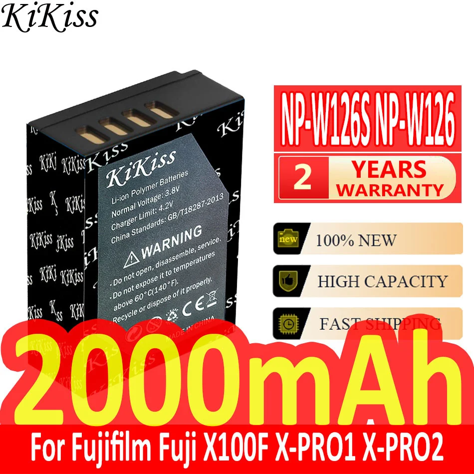 

2000mAh KiKiss Powerful Battery NP-W126S NP-W126 For Fujifilm Fuji X100F X-PRO1 X-PRO2 X-A1 X-A2 X-A3 X-A10 X-E1 X-E2 X-E2S X-E3