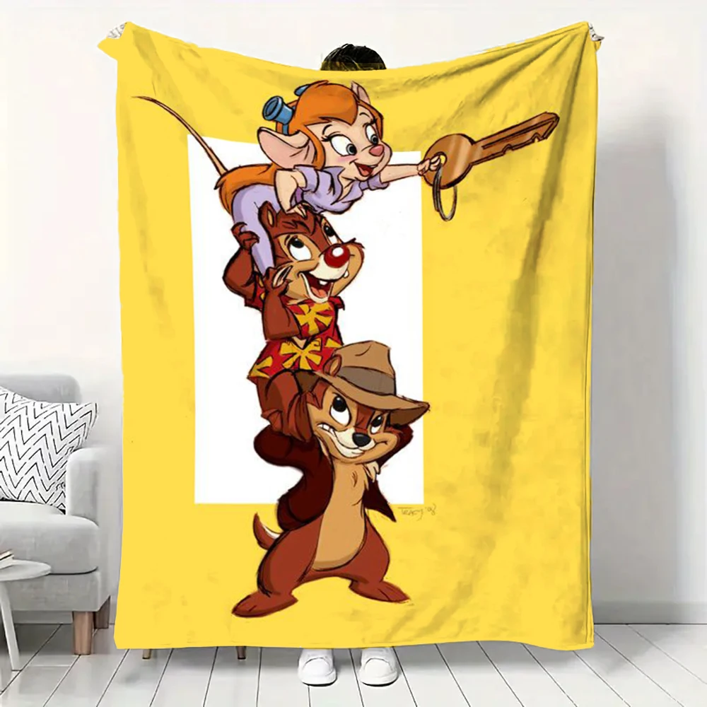 MINISO Chip 'n' Dale HD Print Blanket.Children Quilt Thicken Plush Nap Blanket Nap,Travel,Work,Living Room,Bedroom,Picnics,Gift