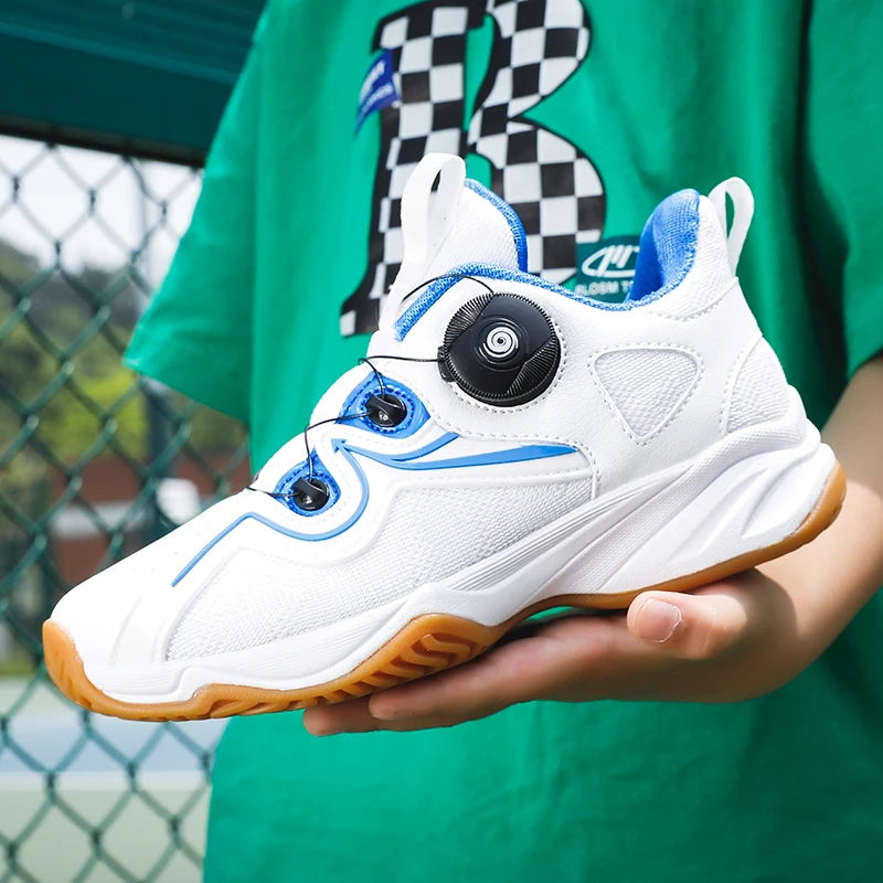 

2022 New Kids Tennis Shoes Non Slip Boys Volleyball Sneakers Breathable Training Tennis Sneaker Wear-Resisting Children Sneakers