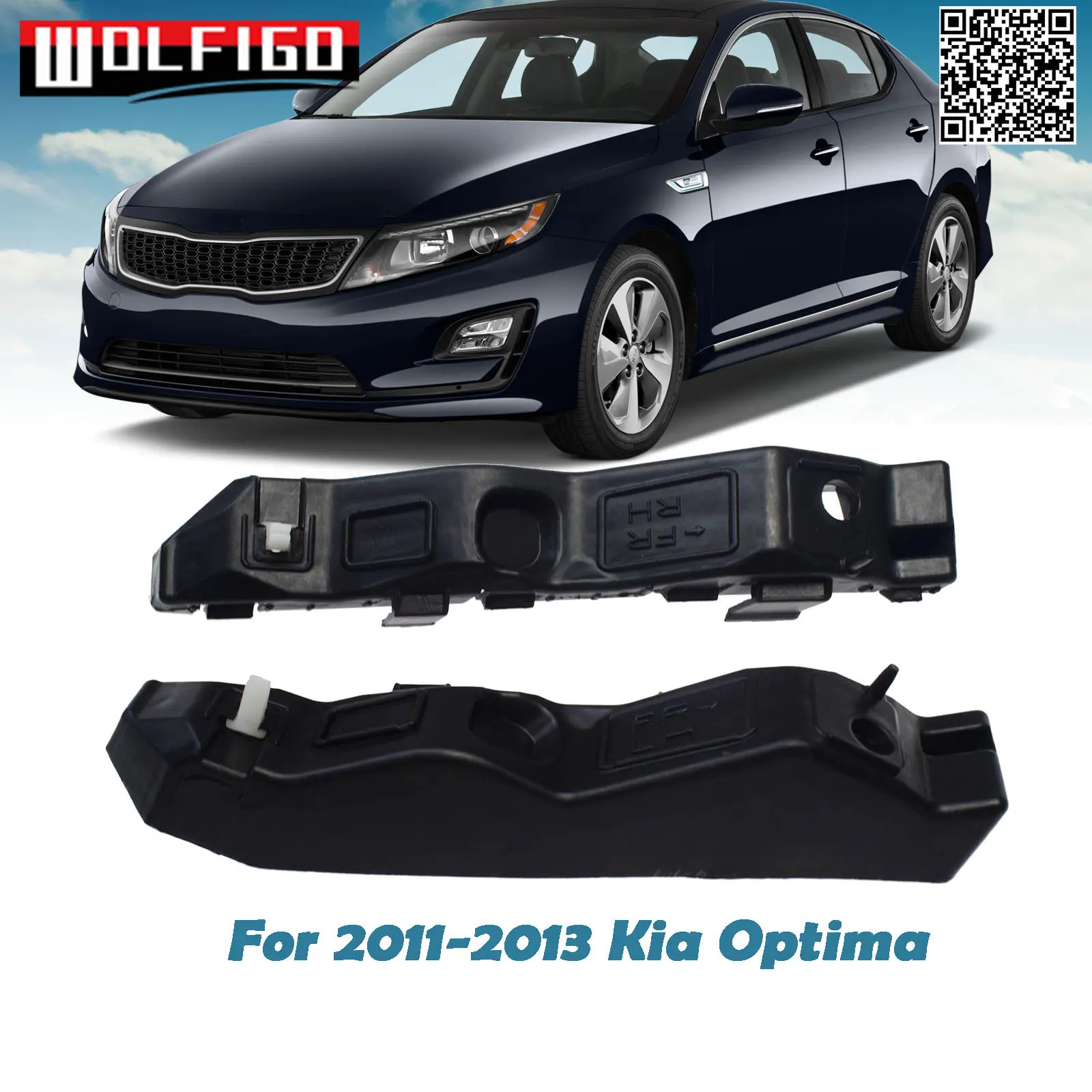 Front Left Right Bumper Retainer Brackets Support Spacers For Kia