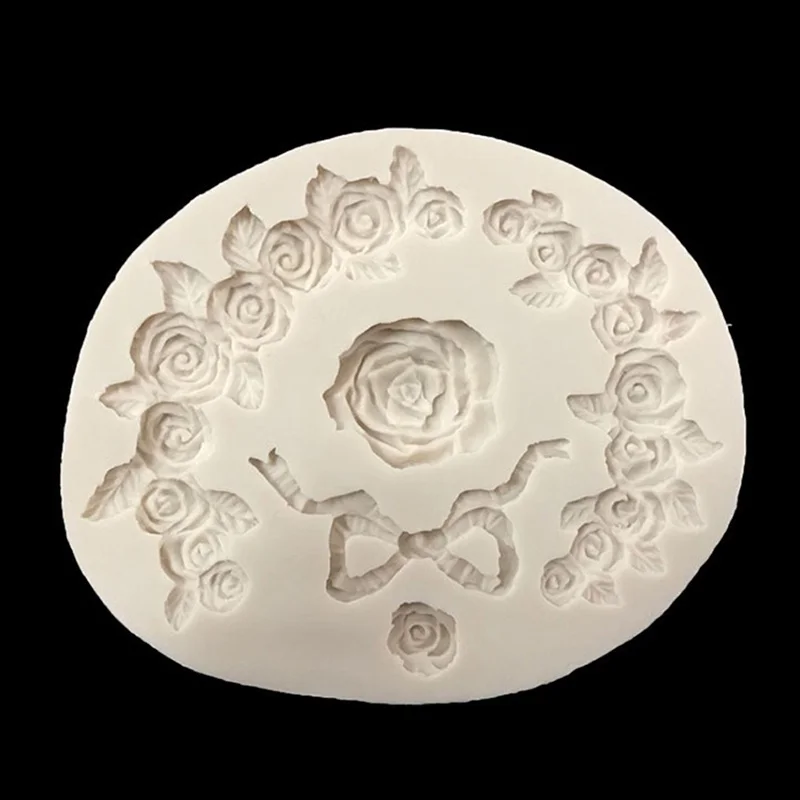 Handmade Creative Flower And Bow Silicone Moulds Sugarcraft Cake Decorating Fondant Accessories Supplies Kitchen Baking Tools