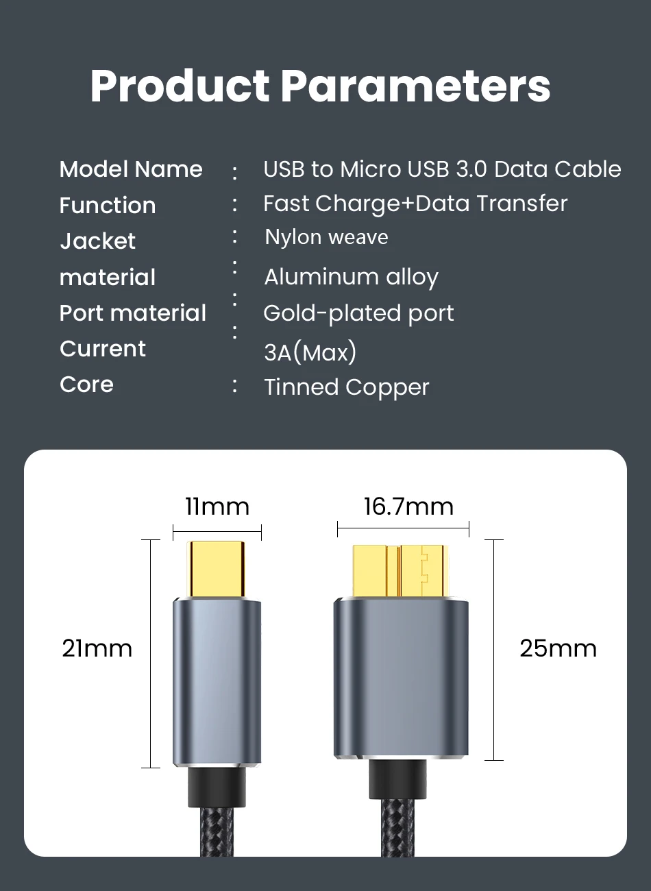 Micro B USB C 3.0 Cable Type-C to USB 3.0 Micro B Cable Connector 5Gbps External Hard Drive Disk Cable for Hard Drive Computer usb to hdmi cable