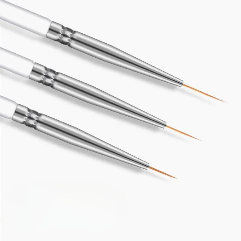 New 3Pcs Thin Stripe Line Nail Art Liner Painted Brush Drawing Pen DIY UV Gel Tips French Supplies Design Manicure Pinceau 3
